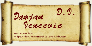 Damjan Venčević vizit kartica